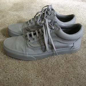 VANS Gray Glitter Sneakers - Size 8